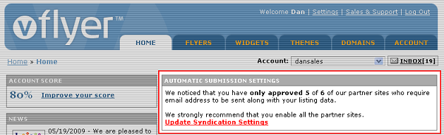 vFlyer Introduces Near Real Time Syndication to Kijiji.com! vFlyer Syndication Settings