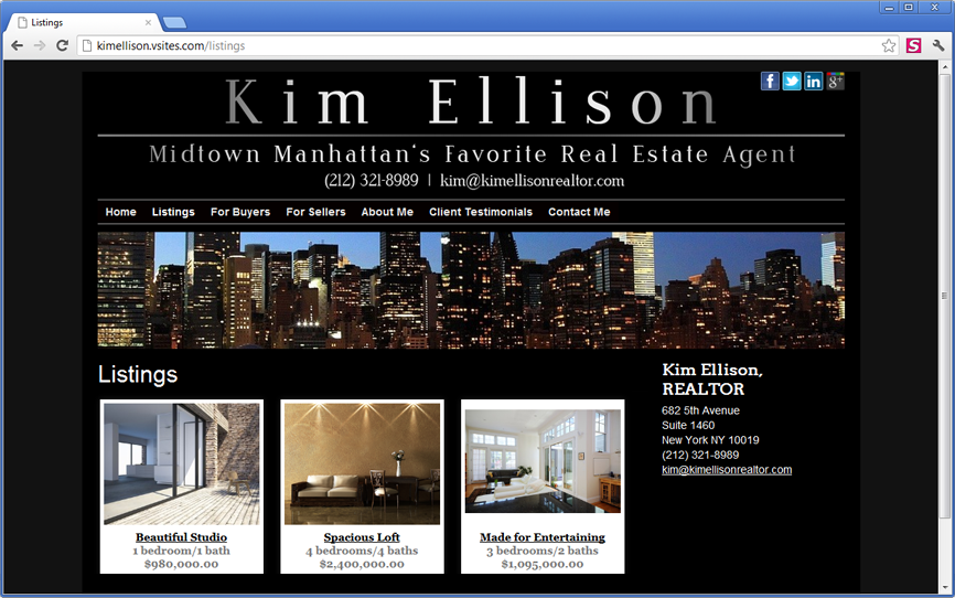 Real Estate Agent Websites - Real Estate Websites - vSites ...